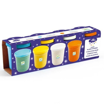 4 Vasetti Pasta Glitter Djeco