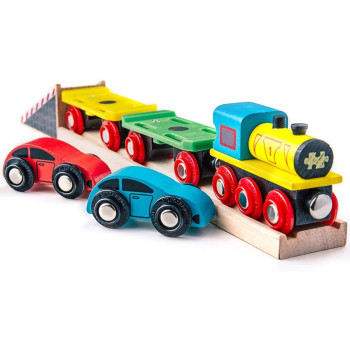 Treno Cargo Auto Bigjigs Train