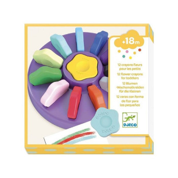 12 Colori a Cera Fiore Djeco