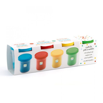4 Vasetti Pasta da Modellare Djeco