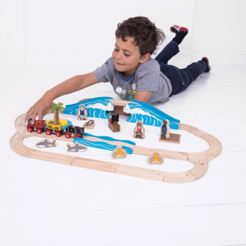 Pista Treno Pirati Bigjigs Train