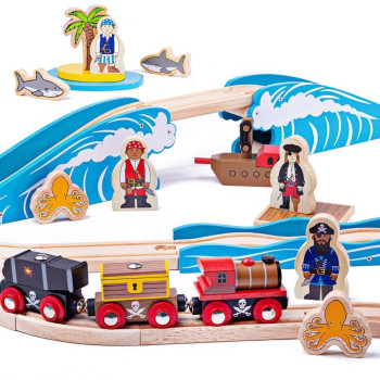 Pista Treno Pirati Bigjigs Train