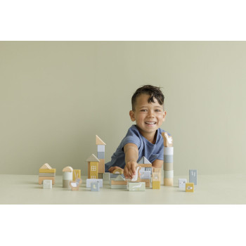 Bidone costruzioni blu Little Dutch
