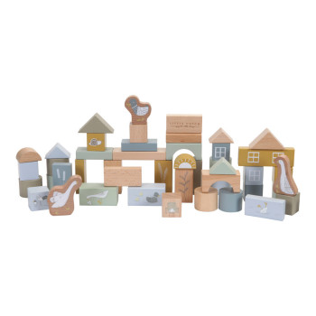 Bidone costruzioni blu Little Dutch