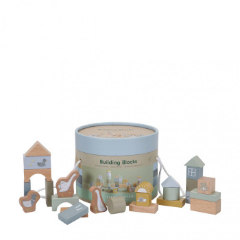 Bidone costruzioni blu Little Dutch