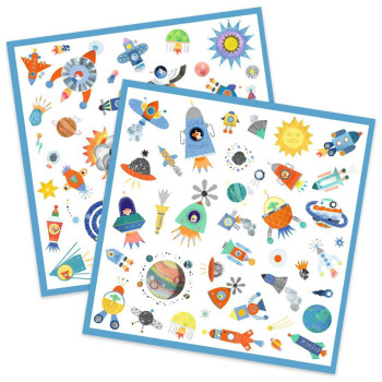 Stickers Viaggio nello spazio Djeco