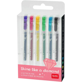 6 penne glitter Legami