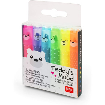 6 Evidenziatori Teddy's Mood Legami