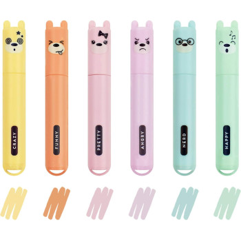 6 Evidenziatori Teddy's Style Legami