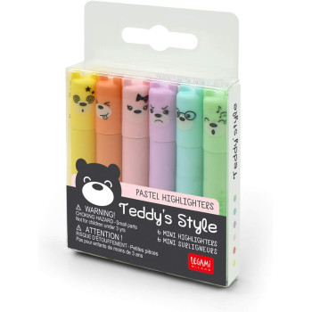6 Evidenziatori Teddy's Style Legami