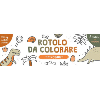 I dinosauri - Rotolo da colorare IdeeAli