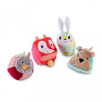 4 cubi animali della foresta Lilliputiens