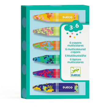 6 pastelli multicolor - Mastro Geppetto, giochi e giocattoli creativi