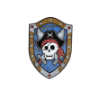 Scudo e spada Captain Skully