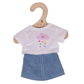 T-shirt Bianca e Gonna Jeans Bigjigs Toys